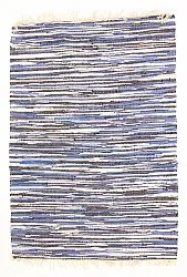 Tapis chiffons de Strehög of Sweden - Tulka (bleu)
