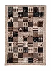 Tapis Wilton - Ethno Square (marron/gris)