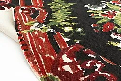 Tapis patchwork - Rose (rond)
