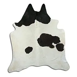Cuir de vache - Noir/blanc 655
