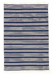 Tapis en patchwork - Ystad (bleu)