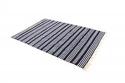 Tapis en patchwork - Ystad (bleu)