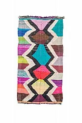 Tapis berbère marocain Boucherouite 135 x 245 cm