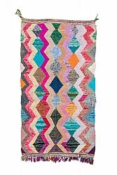 Tapis berbère marocain Boucherouite 135 x 260 cm