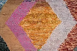 Tapis berbère marocain Boucherouite 135 x 260 cm