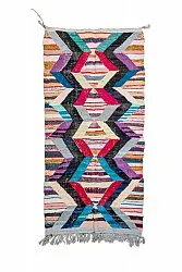 Tapis berbère marocain Boucherouite 140 x 290 cm