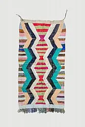Tapis berbère marocain Boucherouite 140 x 265 cm