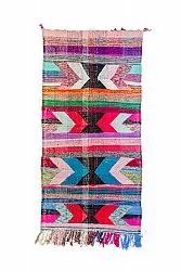 Tapis berbère marocain Boucherouite 135 x 270 cm