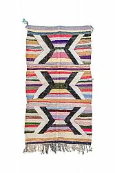 Tapis berbère marocain Boucherouite 125 x 230 cm