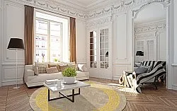 Tapis rond - Myra (beige/jaune)