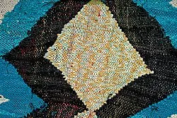 Tapis berbère marocain Boucherouite 125 x 250 cm