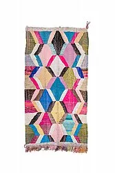 Tapis berbère marocain Boucherouite 150 x 275 cm