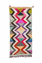 Tapis berbère marocain Boucherouite 140 x 305 cm