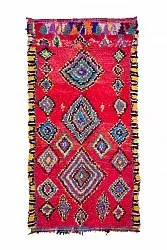 Tapis berbère marocain Boucherouite 290 x 140 cm