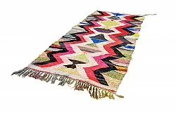 Tapis berbère marocain Boucherouite 135 x 305 cm
