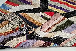 Tapis berbère marocain Boucherouite 125 x 230 cm
