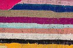 Tapis berbère marocain Boucherouite 135 x 260 cm