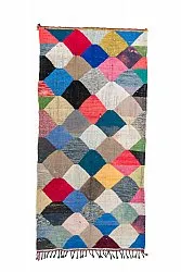 Tapis berbère marocain Boucherouite 145 x 300 cm