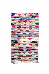 Tapis berbère marocain Boucherouite 145 x 250 cm