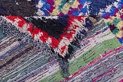 Tapis berbère marocain Boucherouite 265 x 140 cm