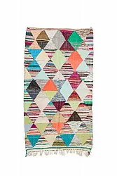 Tapis berbère marocain Boucherouite 140 x 250 cm