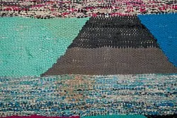 Tapis berbère marocain Boucherouite 145 x 250 cm