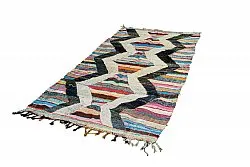 Tapis berbère marocain Boucherouite 125 x 265 cm