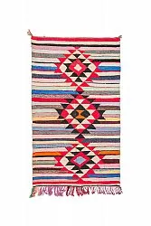 Tapis berbère marocain Boucherouite 145 x 250 cm