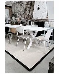 Tapis en sisal - Agave (noir/blanc cassé)