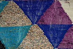 Tapis berbère marocain Boucherouite 130 x 250 cm