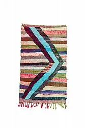Tapis berbère marocain Boucherouite 115 x 215 cm