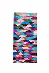Tapis berbère marocain Boucherouite 125 x 260 cm