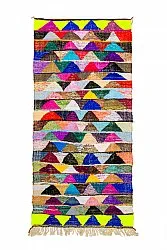 Tapis berbère marocain Boucherouite 135 x 290 cm