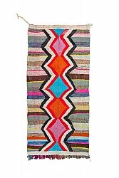 Tapis berbère marocain Boucherouite 130 x 260 cm