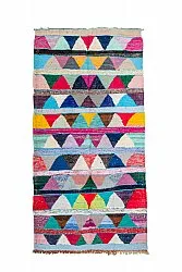 Tapis berbère marocain Boucherouite 135 x 265 cm
