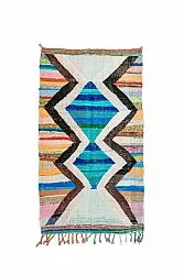 Tapis berbère marocain Boucherouite 135 x 235 cm