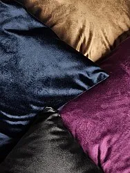 Housse de coussin Marlyn en velours (bleu marine)