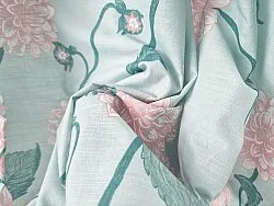 Rideaux - Rideau en coton Alyssa (vert/rose)