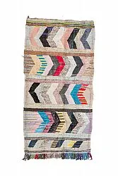 Tapis berbère marocain Boucherouite 155 x 305 cm