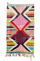 Tapis berbère marocain Boucherouite 135 x 245 cm