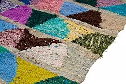 Tapis berbère marocain Boucherouite 125 x 255 cm