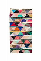 Tapis berbère marocain Boucherouite 135 x 270 cm