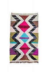 Tapis berbère marocain Boucherouite 135 x 230 cm