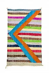 Tapis berbère marocain Boucherouite 125 x 215 cm