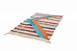 Tapis berbère marocain Boucherouite 125 x 215 cm