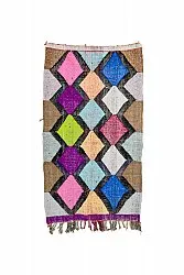 Tapis berbère marocain Boucherouite 135 x 230 cm