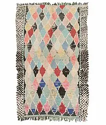 Tapis Marocain Berbère Boucherouite 170 x 105 cm