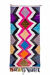 Tapis berbère marocain Boucherouite 120 x 265 cm