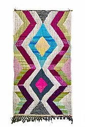 Tapis berbère marocain Boucherouite 130 x 240 cm