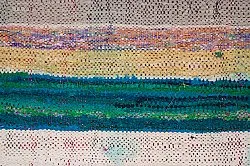 Tapis berbère marocain Boucherouite 145 x 295 cm